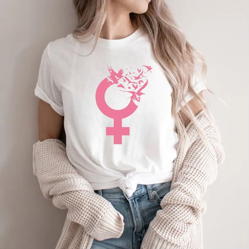 ISMI - Camiseta Feminista Cuello Redondo Manga Corta Ismi