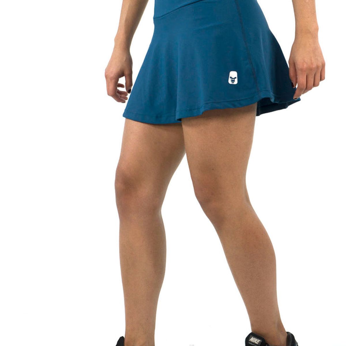 NO RULES - FALDA SHORT DEPORTIVA PRETINA ALTA AZUL PETROLEO.