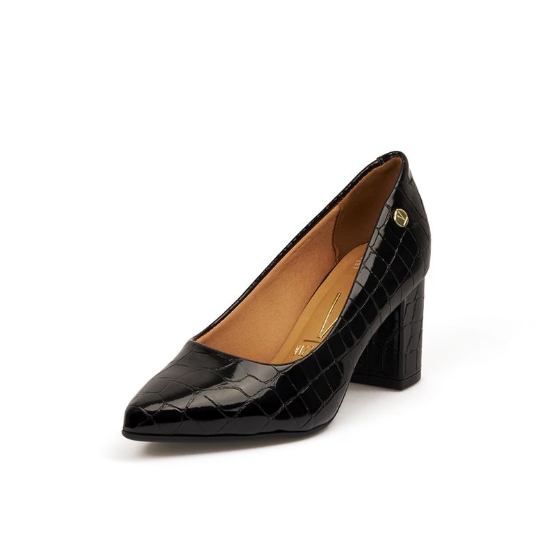 VIZZANO - TACON MEDIO VERNIZ CROCO NEGRO VIZZANO