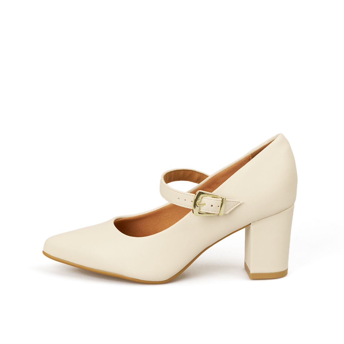 VIZZANO - TACON MEDIO PELICA MARFIL DORADO VIZZANO