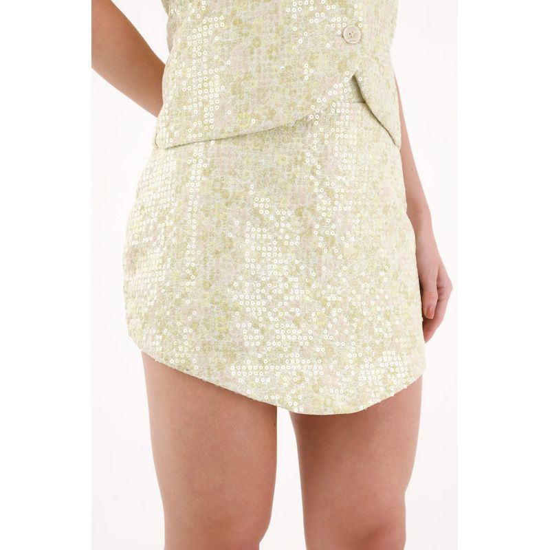 TENNIS - Falda corta con lentejuelas para mujer