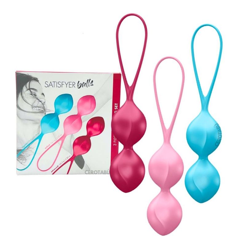 SATISFYER - x3 Bolas Chinas Vaginales Kegel Satisfyer Estimulación Vaginal