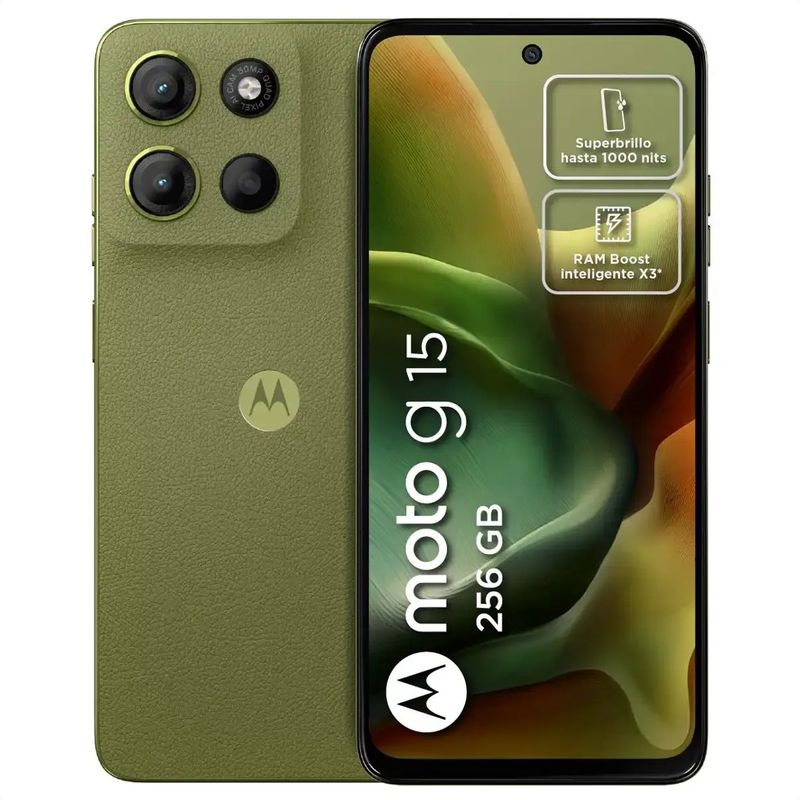 MOTOROLA - Celular Motorola Moto G15 4G Dual Sim 256GB 4GB 67 Verde