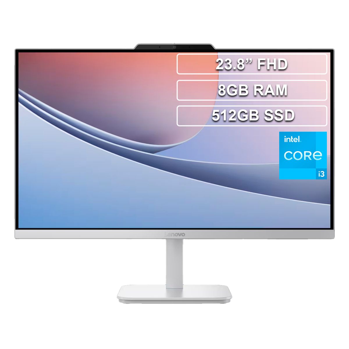 LENOVO - Todo en Uno AIO Lenovo A100 Core i3 N305 8GB 512GB FHD 23.8
