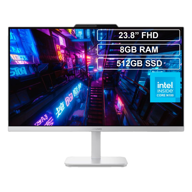 LENOVO - Todo en Uno AIO Lenovo A100 Celeron N100 8GB 512GB FHD 23.8