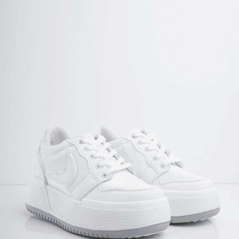 CALZADO ADRENALINA - Tenis blancos con plataforma hazel