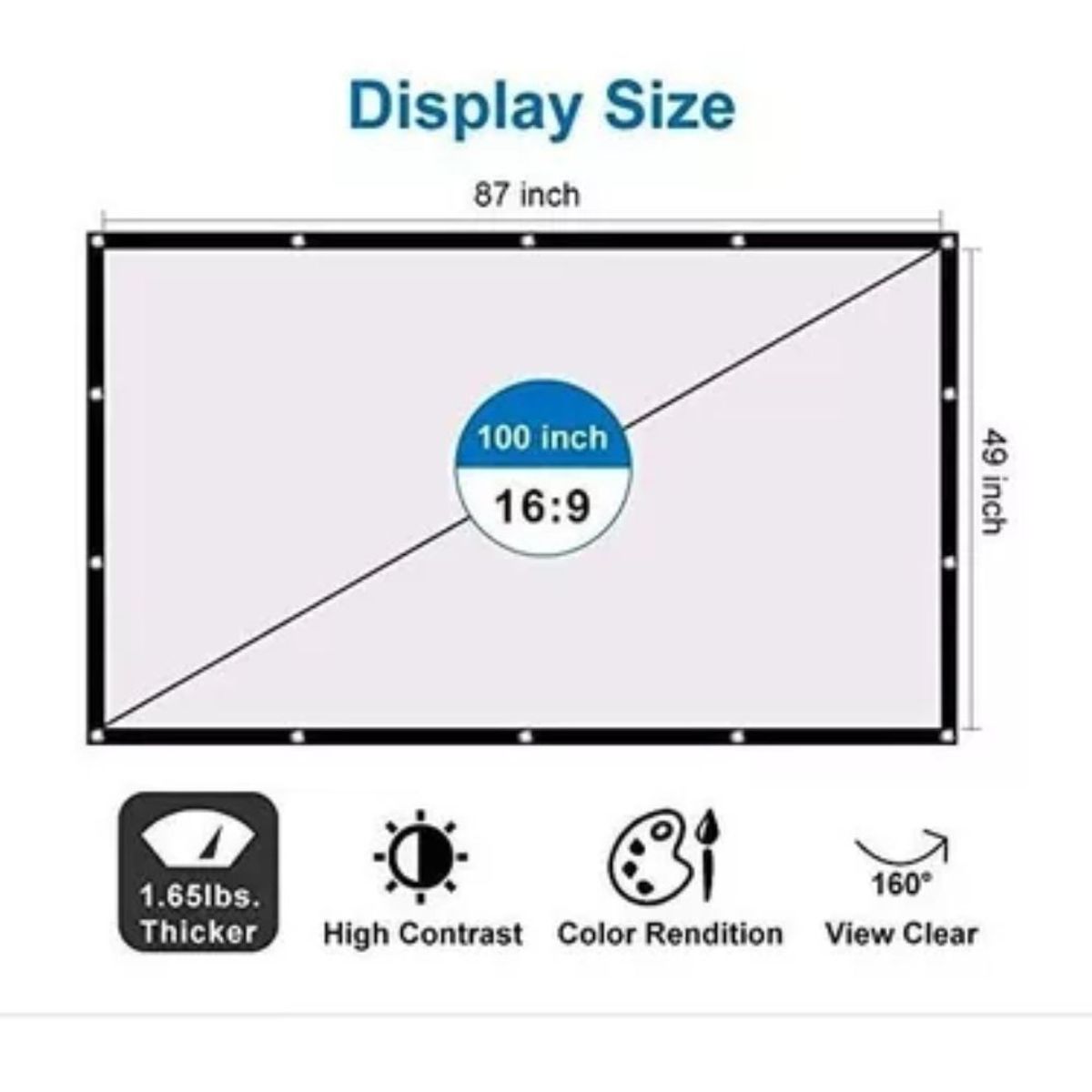 GENERICO - Telon Importado U S A 100 Video Beam Proyector Quierobeam