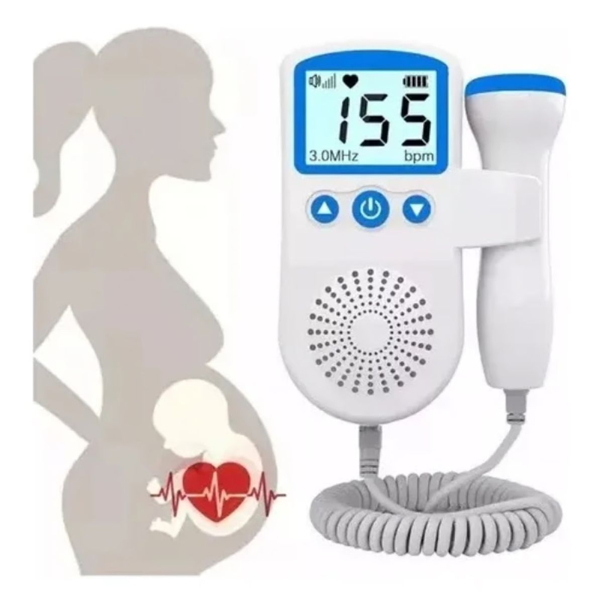 GENERICO - Doppler Fetal Ultrasonido Monitor De Latidos Bebe Prenatal
