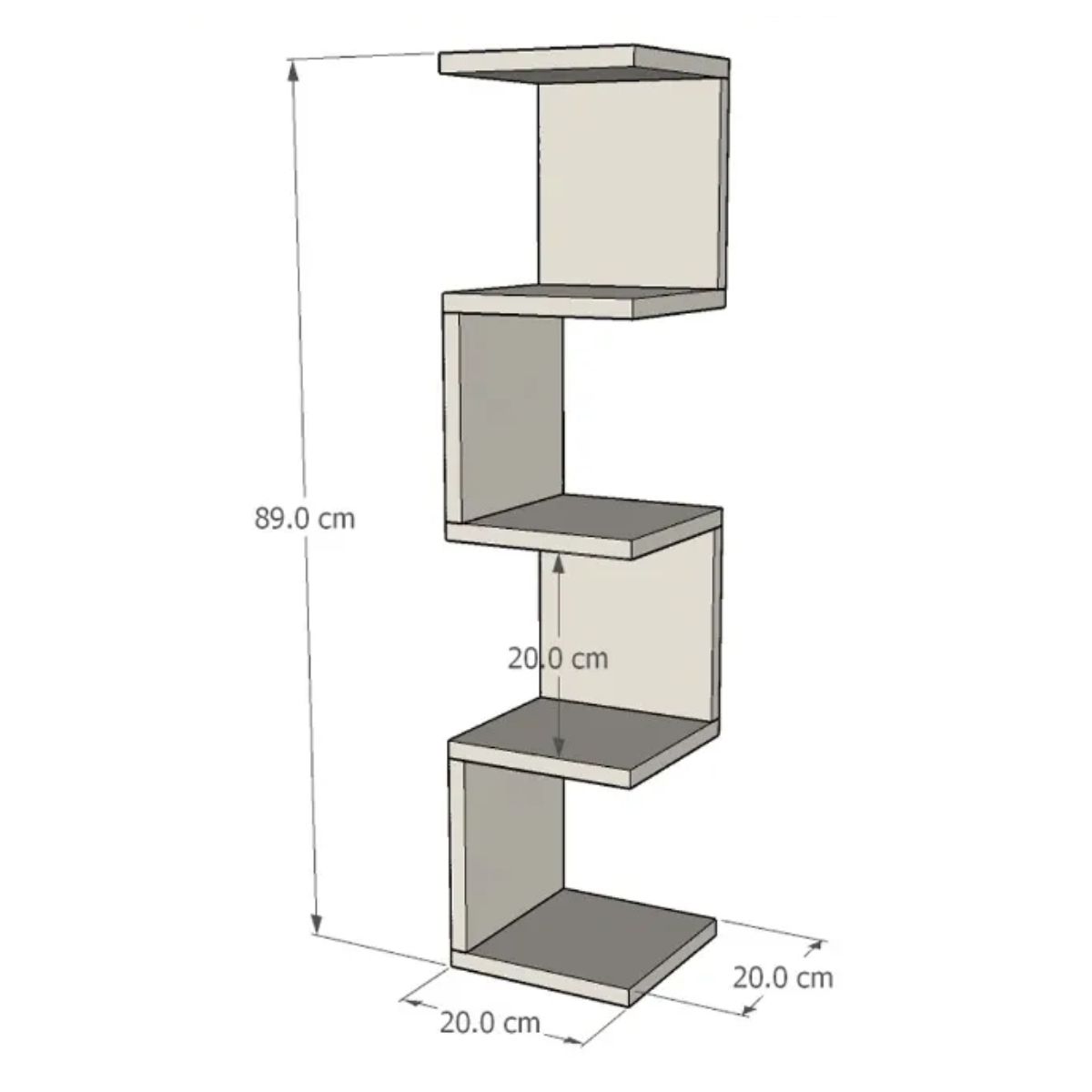 GENERICO - Repisa Esquinero Flotante E-11  Decoración Moderna Color Cedro