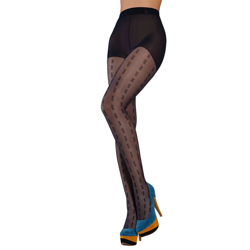 RITCHI - Panty Media Velada con Diseño Geométrico Ritchi