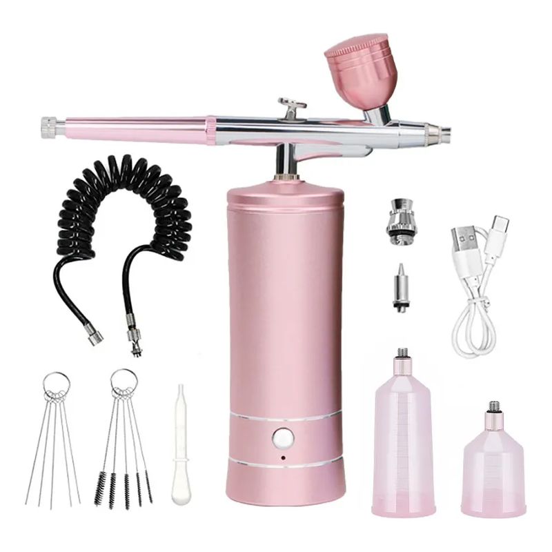 GENERICO - Kit Aerógrafo  Mini Compresor Belleza Portátil Eléctrico