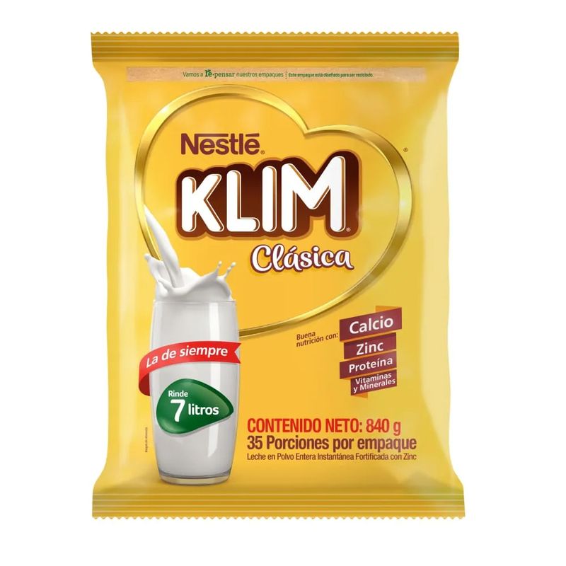 KLIM - Leche en Polvo Klim Clásica Bolsa x 840g