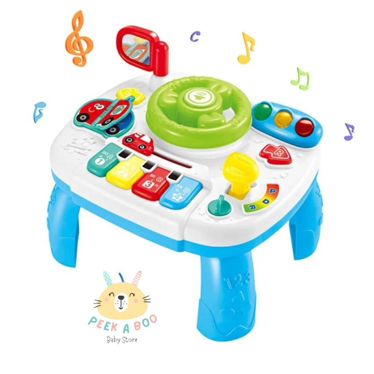 GENERICO - Juguete Mesa Con Timón Didáctico Musical Con Luces