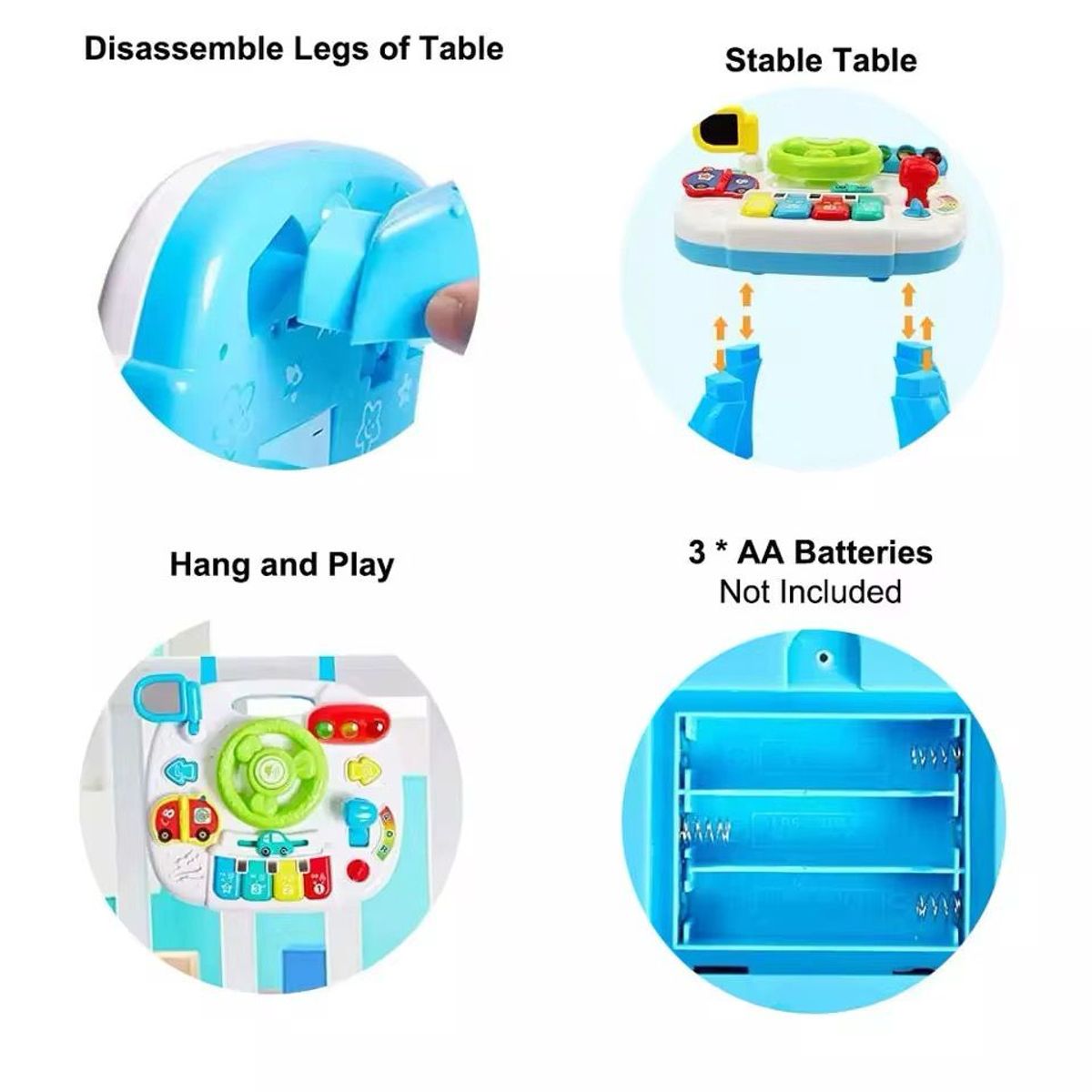 GENERICO - Juguete Mesa Con Timón Didáctico Musical Con Luces