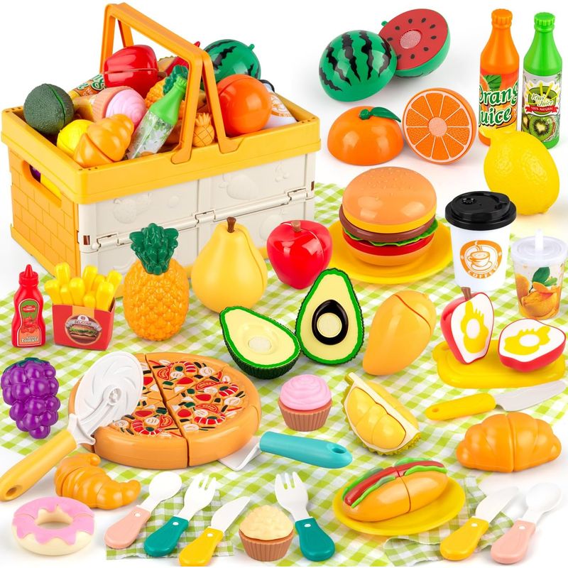 KOBALT - Juego de Cocina De Los Niños Corte De Alimentos frutas y verduras Juguete
