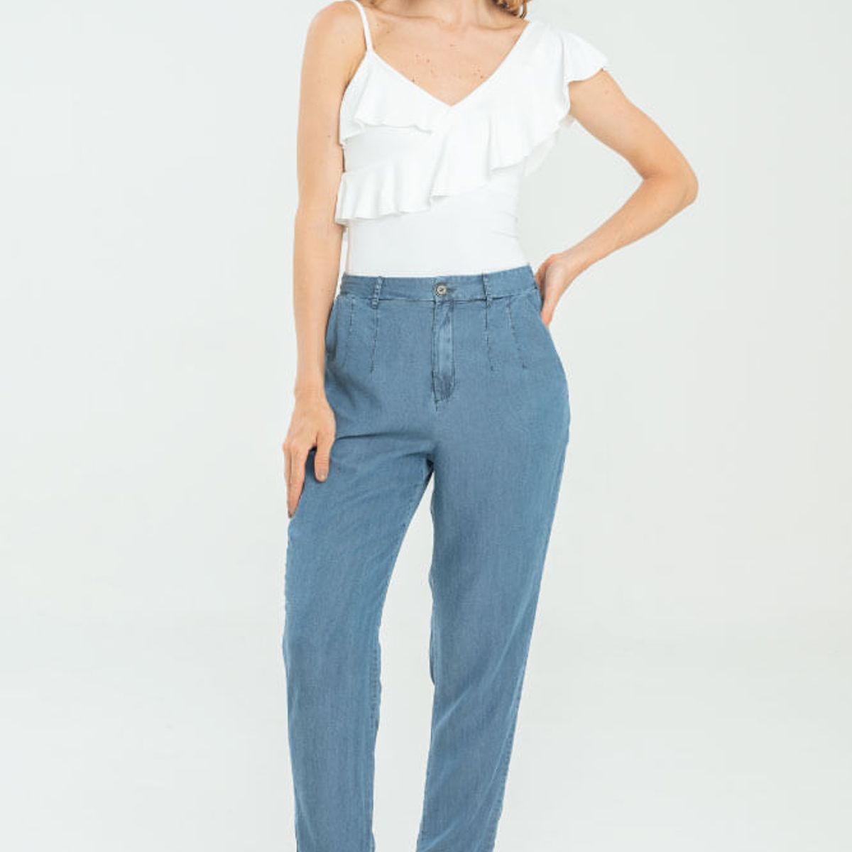 RAGGED - Body asimetrico bolero Blanco crudo Ragged