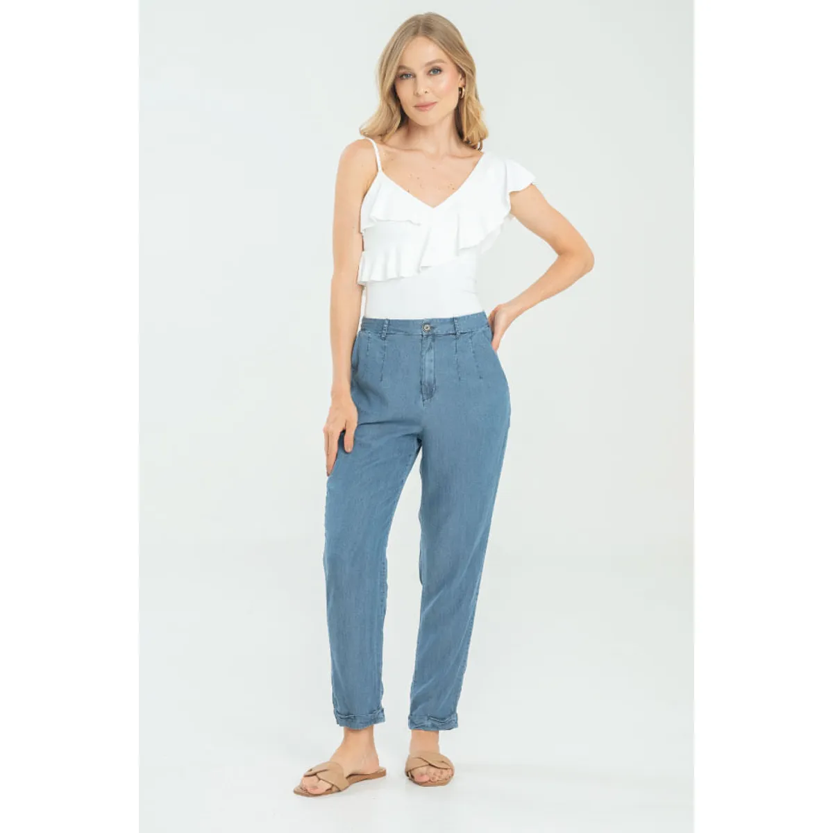 RAGGED - Body asimetrico bolero Blanco crudo Ragged