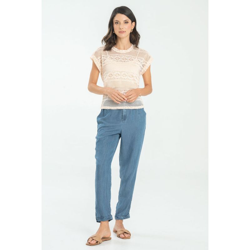RAGGED - Blusa whavy Marfil Ragged