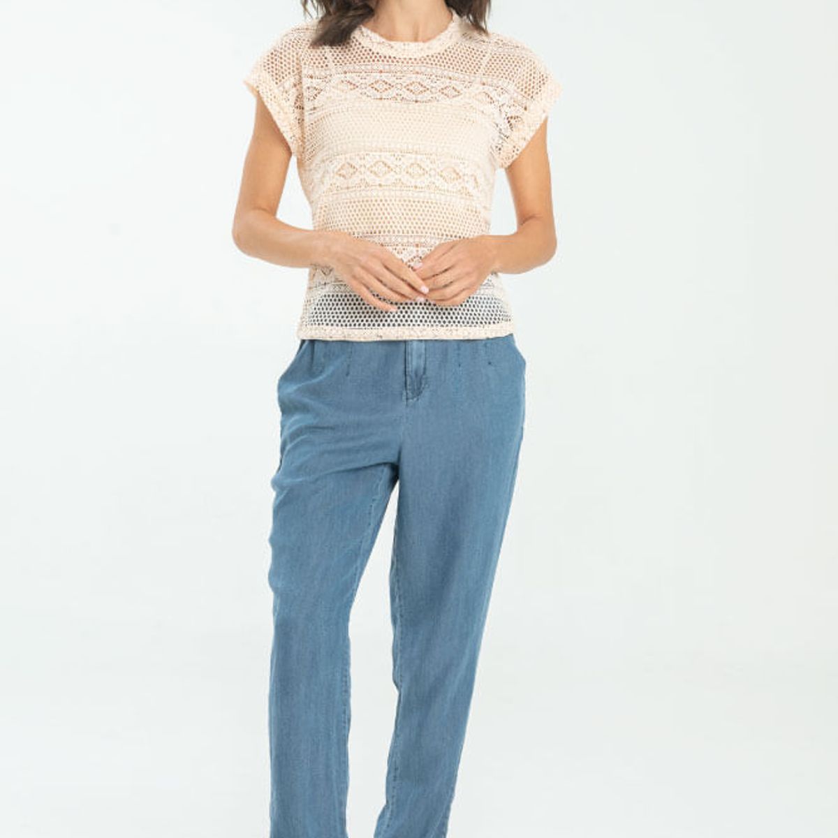 RAGGED - Blusa whavy Marfil Ragged.