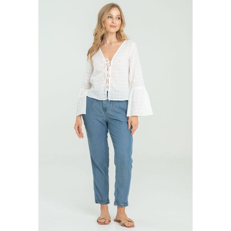 RAGGED - Blusa summer Blanco crudo Ragged