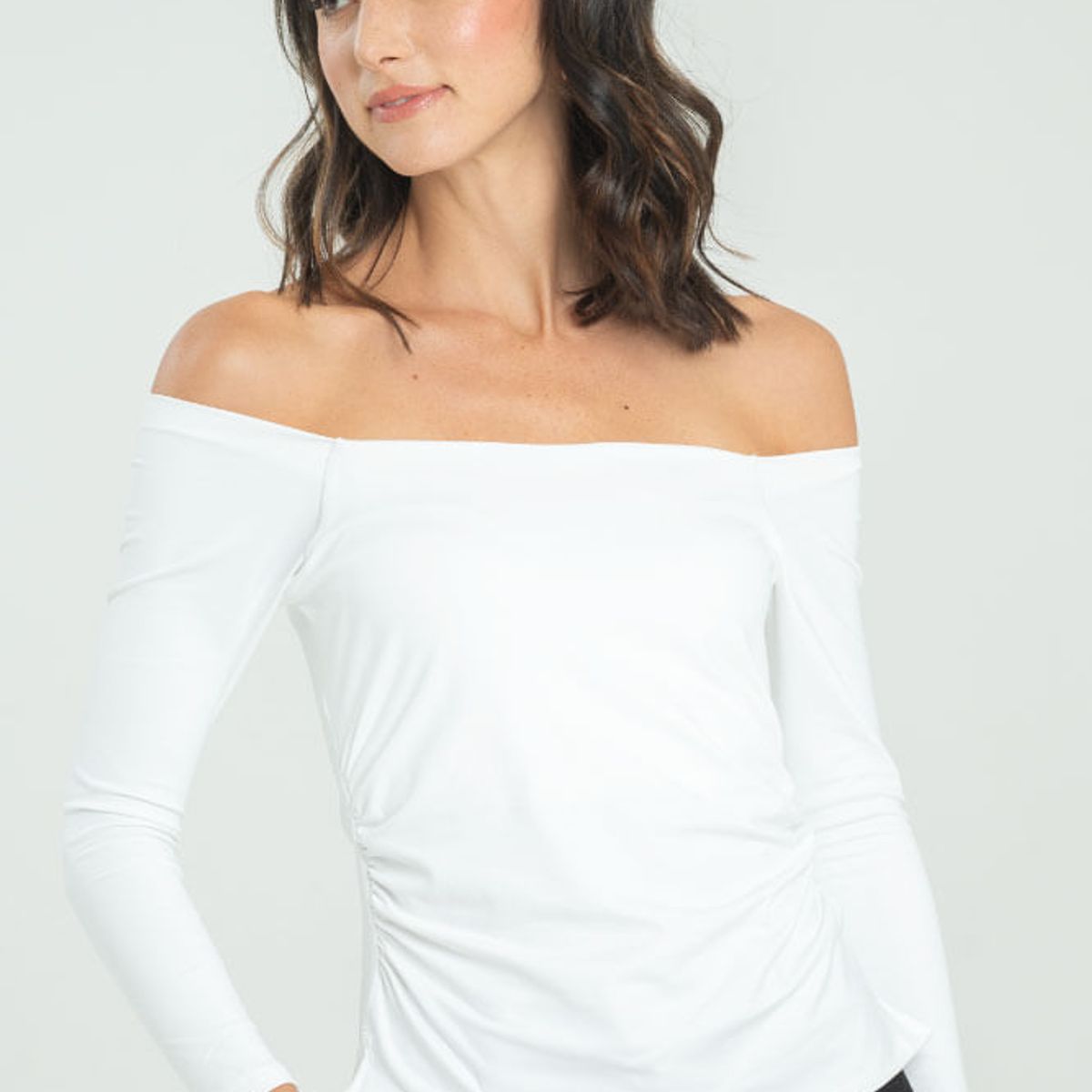 RAGGED - Top amalfi Blanco crudo Ragged