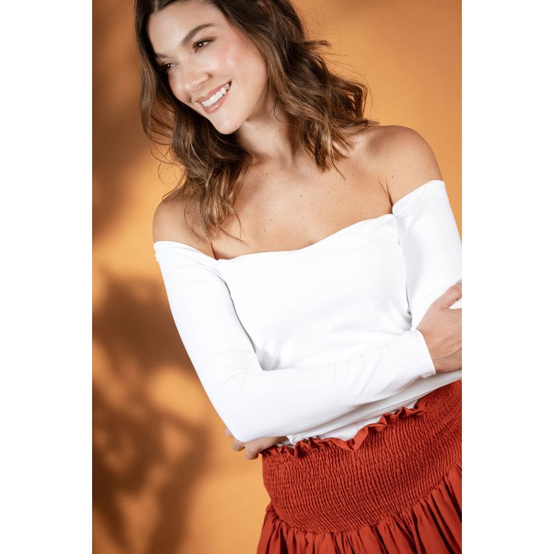 RAGGED - Top amalfi Blanco crudo Ragged