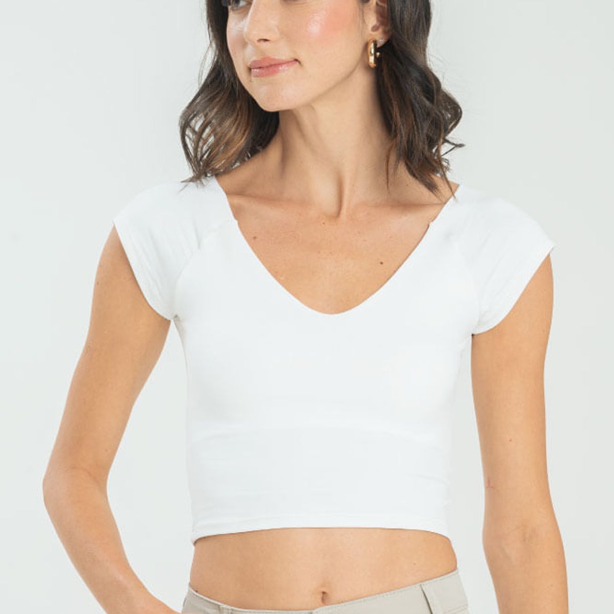 RAGGED - Top v manga corta Blanco crudo Ragged