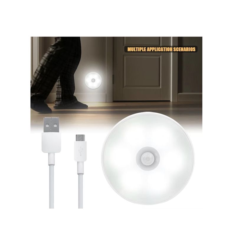GENERICO - Lampara Luz Led Con Sensor De Movimiento Recargable