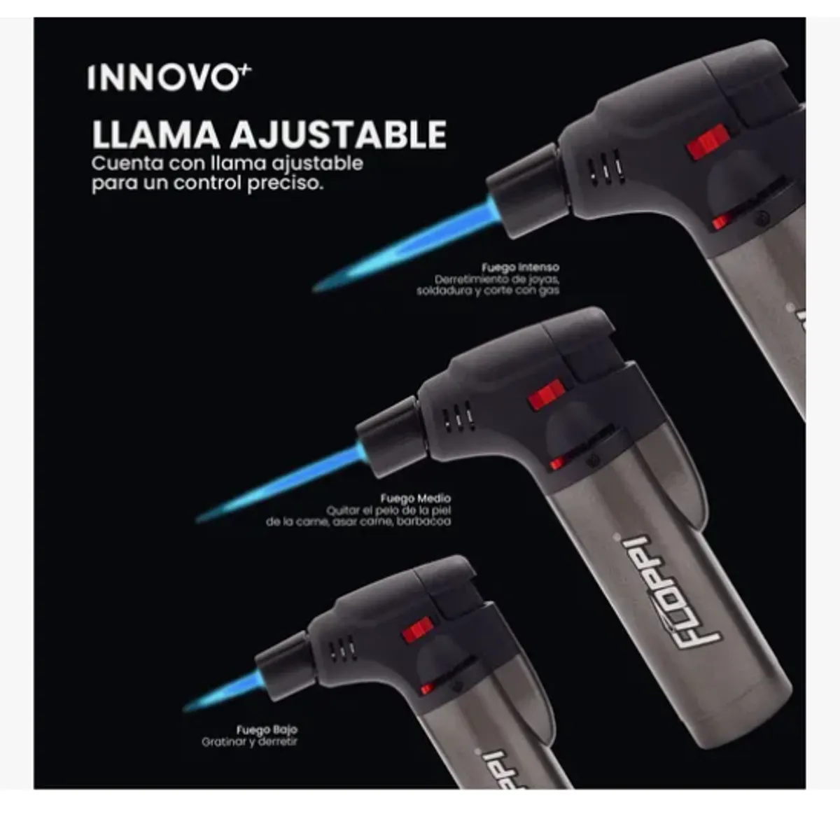 INNOVA - Flameador Encendedor Portatil Soplete Mini Flopp
