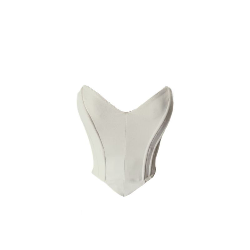 BAPU - Top Corset Vinilo Varillas Laterales Trenzado