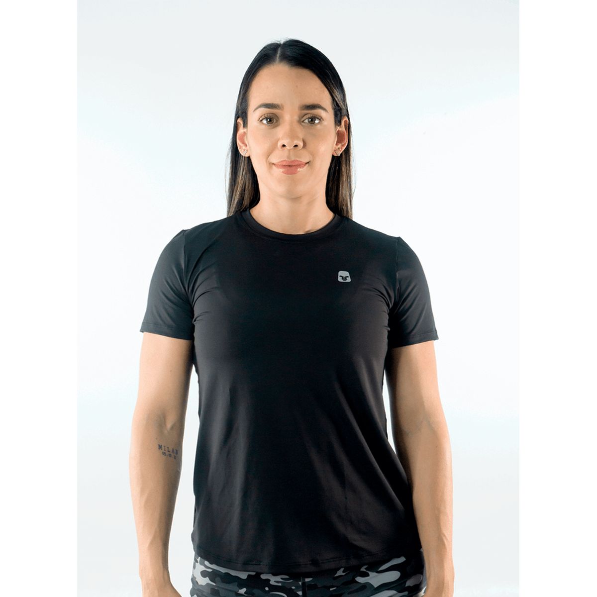 NO RULES - CAMISETA DEPORTIVA MUJER TELA FRIA NEGRA.