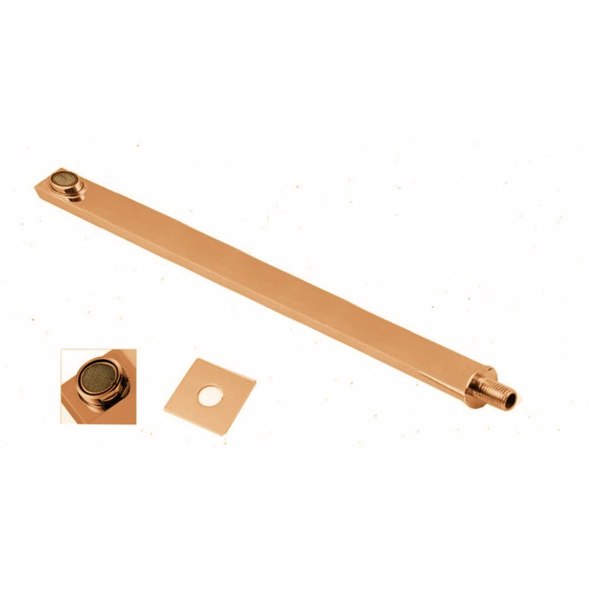 GENERICO - Ducha Extragrande Antihongos Rosa Brillante 40cm Pared Tames Md