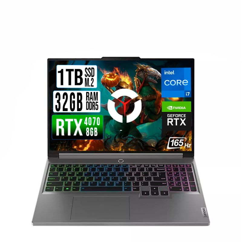 LENOVO - LENOVO LEGION INTEL CORE I7-14700HX RTX 4070 8GB SSD 1TB RAM 32GB LED 16" FHD 165Hz