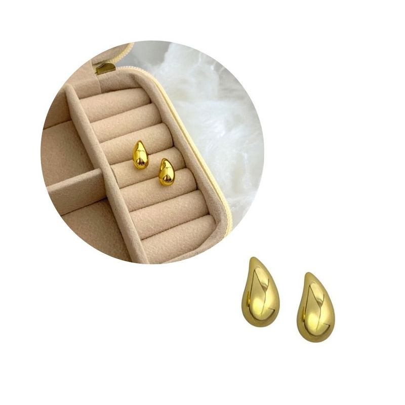 GENERICO - Aretes Topos Gota Chunky Mini Dorado