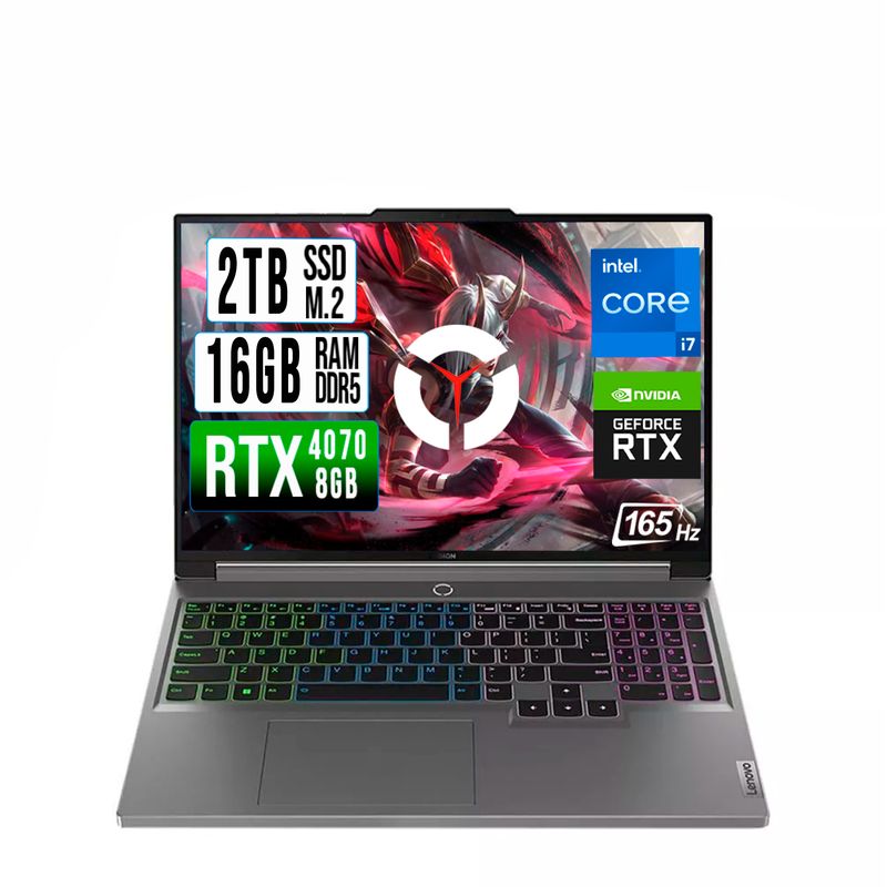 LENOVO - LENOVO LEGION INTEL CORE I7-14700HX RTX 4070 8GB SSD 2TB RAM 16GB LED 16" FHD 165Hz