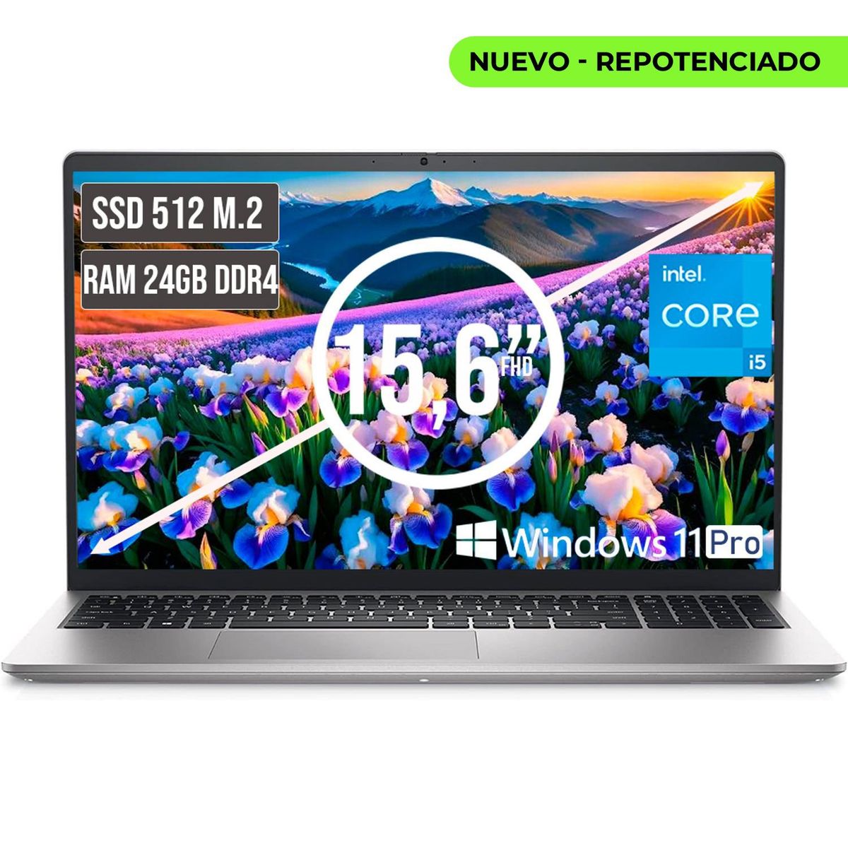 DELL - PORTATIL DELL INSPIRON INTEL CORE I5 1334U SSD 512GB RAM 24GB LED 156 FHD LC W11 PRO