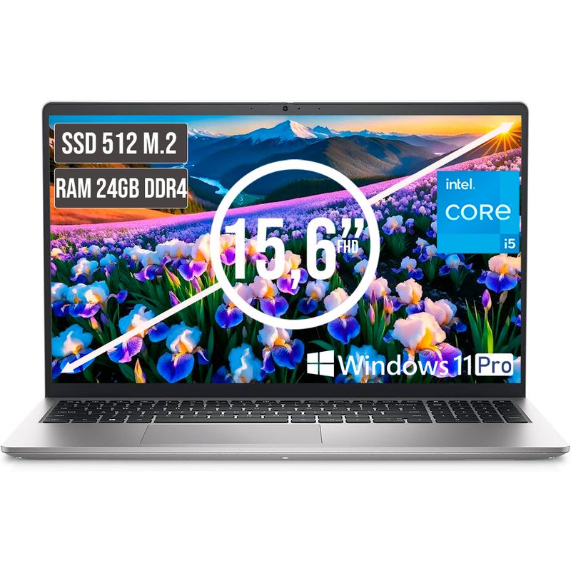 DELL - PORTATIL DELL INSPIRON INTEL CORE I5 1334U SSD 512GB RAM 24GB LED 156 FHD LC W11 PRO