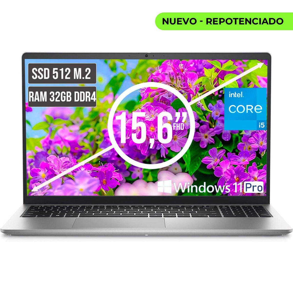 DELL - PORTATIL DELL INSPIRON INTEL CORE I5 1334U SSD 512GB RAM 32GB LED 156 FHD LC W11 PRO