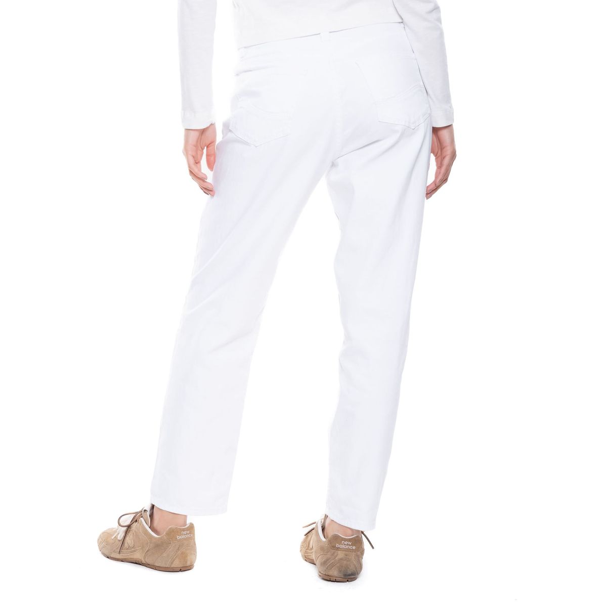 COLOR BLUE - Mom Fit Jeans Blanco
