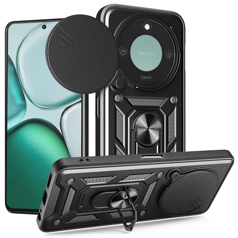 GENERICO - Funda Case Protector Slider Compatible Honor X9C Smart Negro