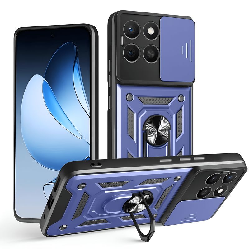 GENERICO - Funda Case Protector Slider Compatible Honor X8C 4G Azul