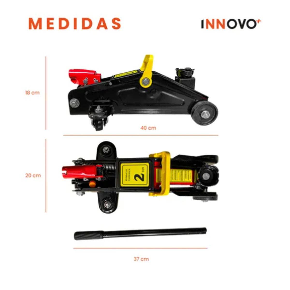 INNOVA - Gato Hidraulico Para Vehiculos Desvare Capacidad 2 Toneladas