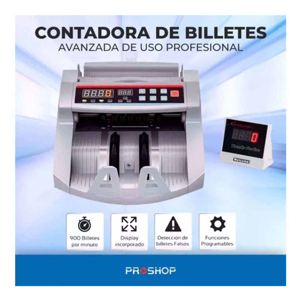 GENERICO - Contadora De Billetes Máquina Modelo Detector Falsos