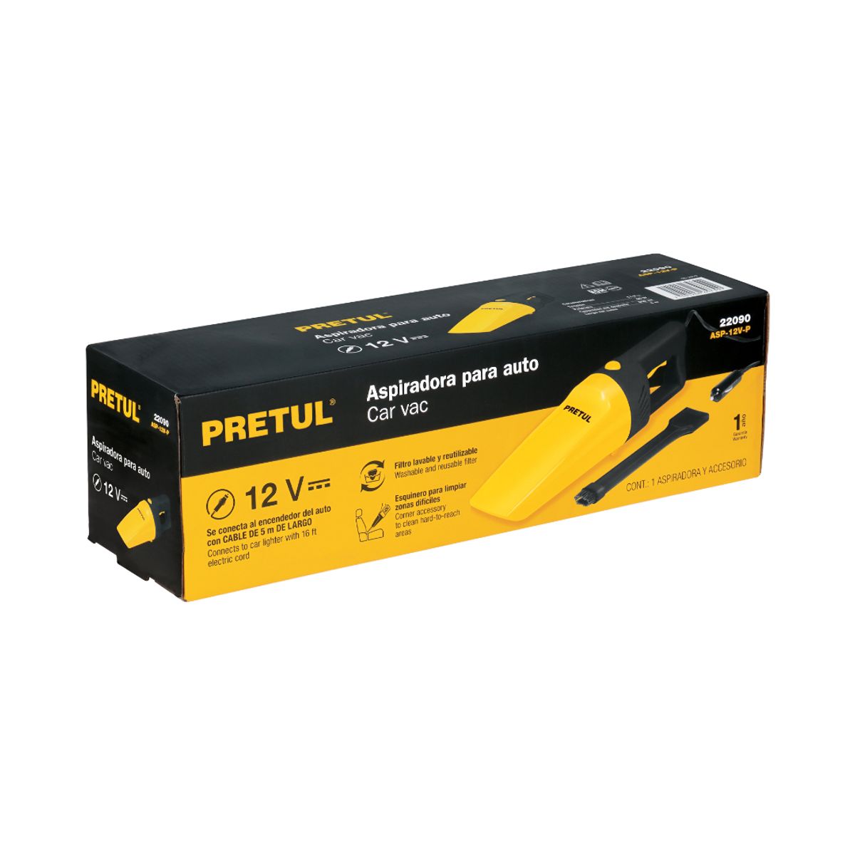 PRETUL - Aspiradora para auto, de 12 volts, Pretul