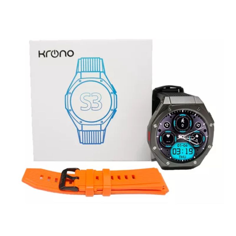 KRONO - Reloj Inteligente Smartwatch Doble Pulso Deportivo S3 Krono