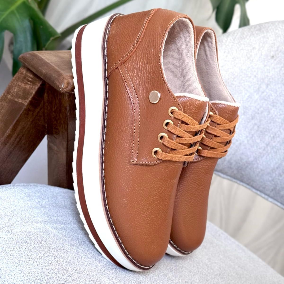 EVEGONZ - Zapato Oxford En Cuero Calzado Comodo Mujer