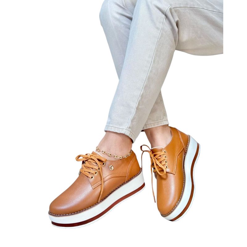 EVEGONZ - Zapato Oxford En Cuero Calzado Comodo Mujer