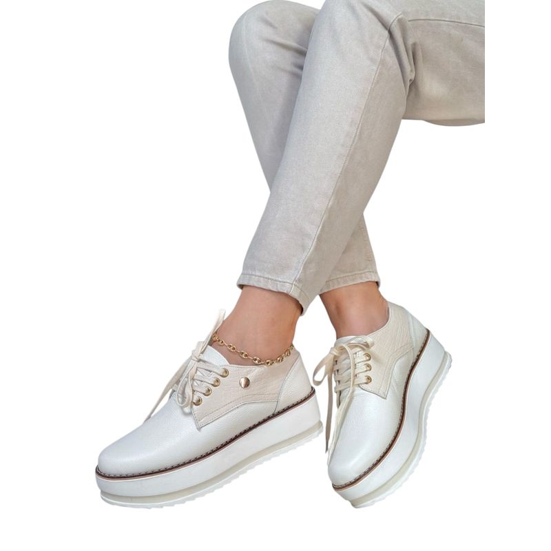 EVEGONZ - Zapato Oxford En Cuero Calzado Comodo Mujer