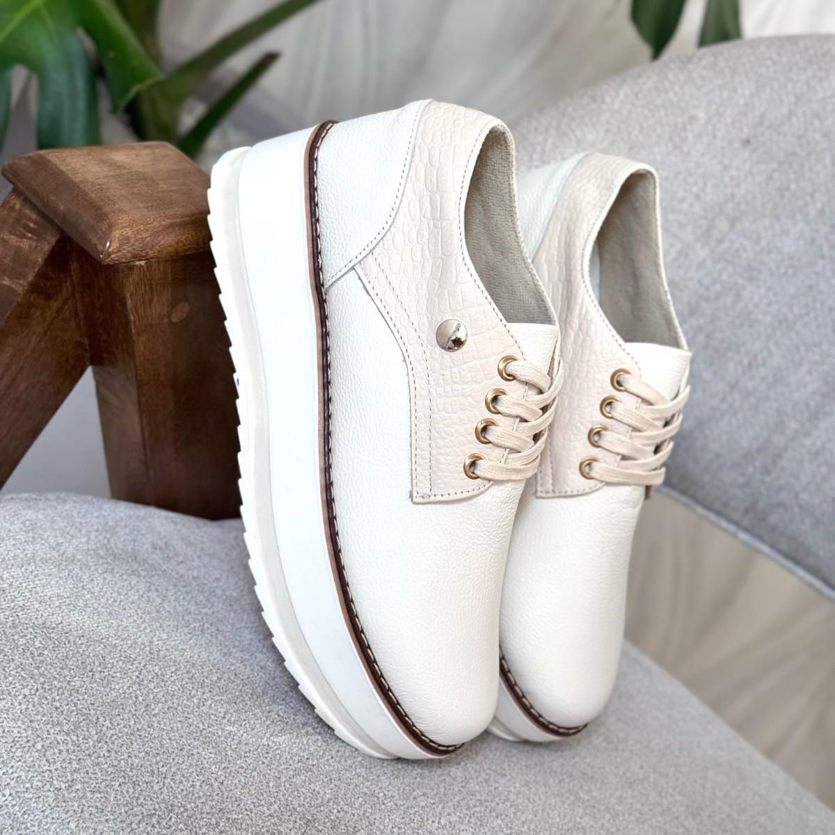EVEGONZ - Zapato Oxford En Cuero Calzado Comodo Mujer