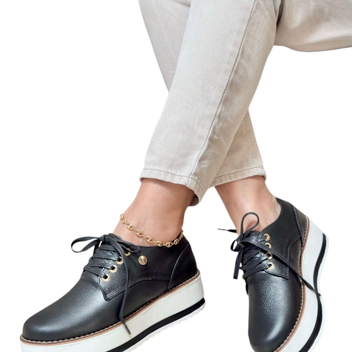 EVEGONZ - Zapato Oxford En Cuero Calzado Comodo Mujer